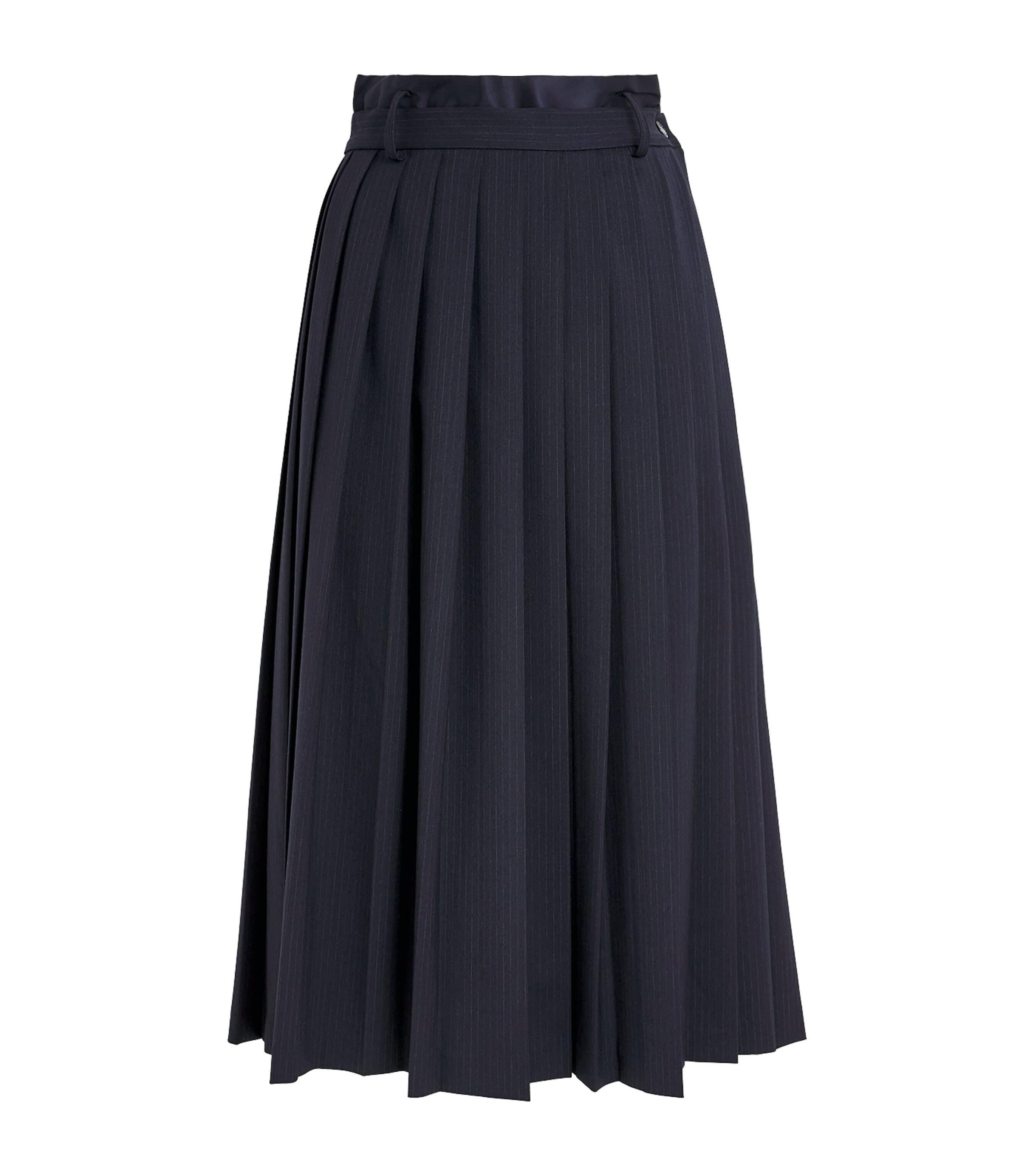 Sandro Paris Wool-Blend Pleated Midi Skirt by SANDRO PARIS
