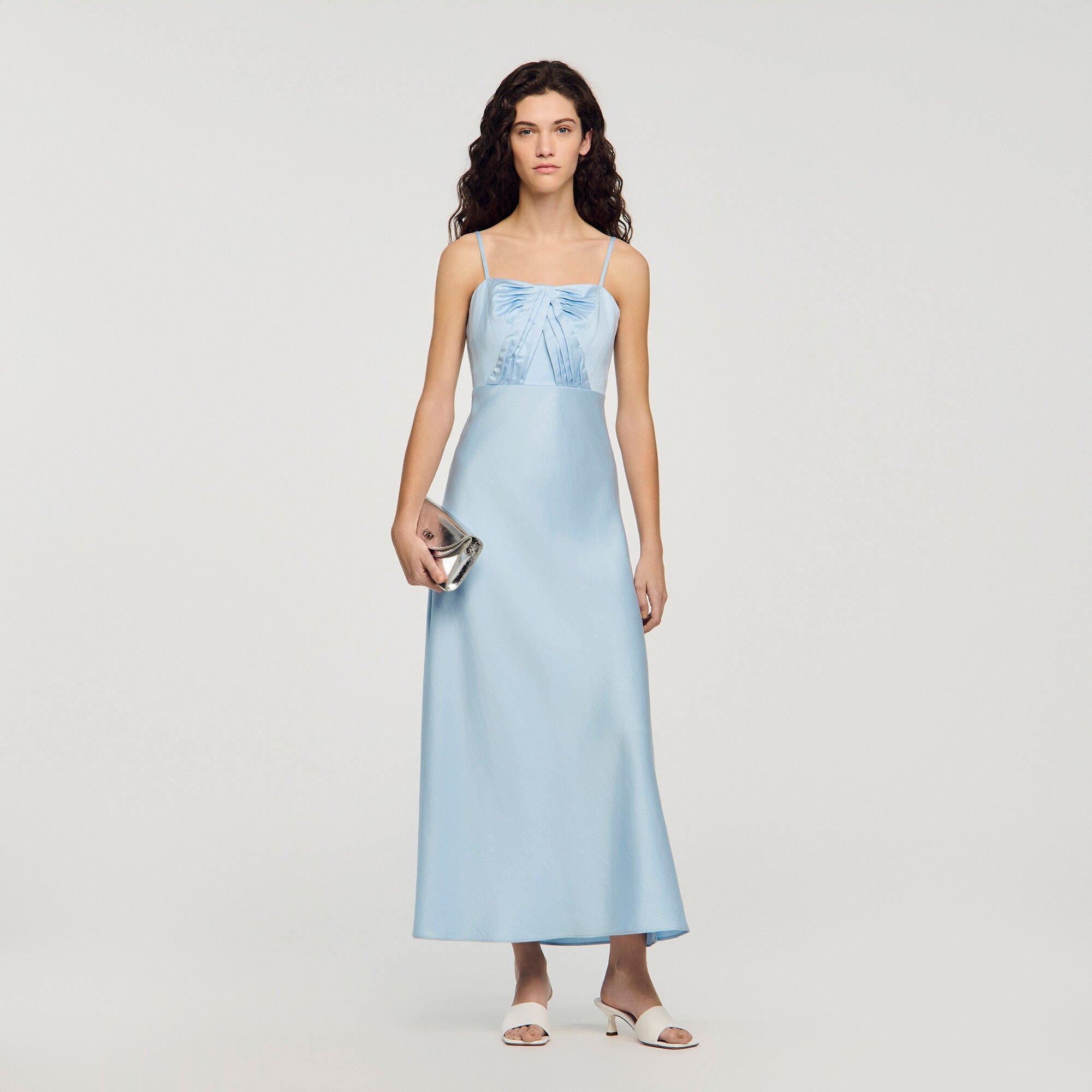 Satin-effect maxi dress by SANDRO PARIS
