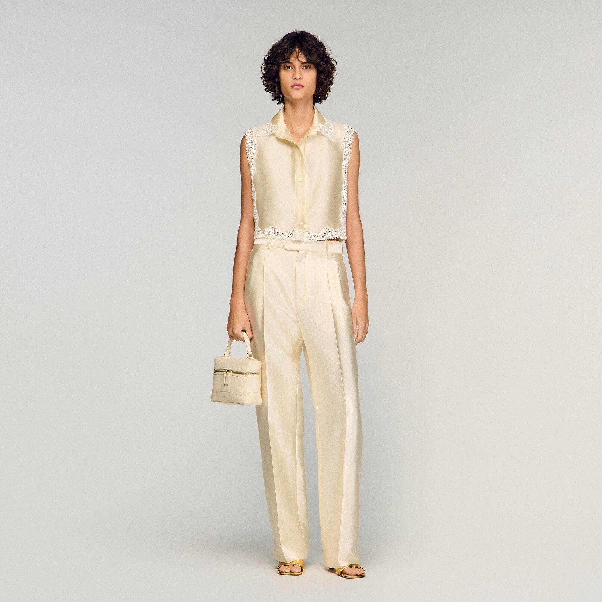 Satin trousers by SANDRO PARIS