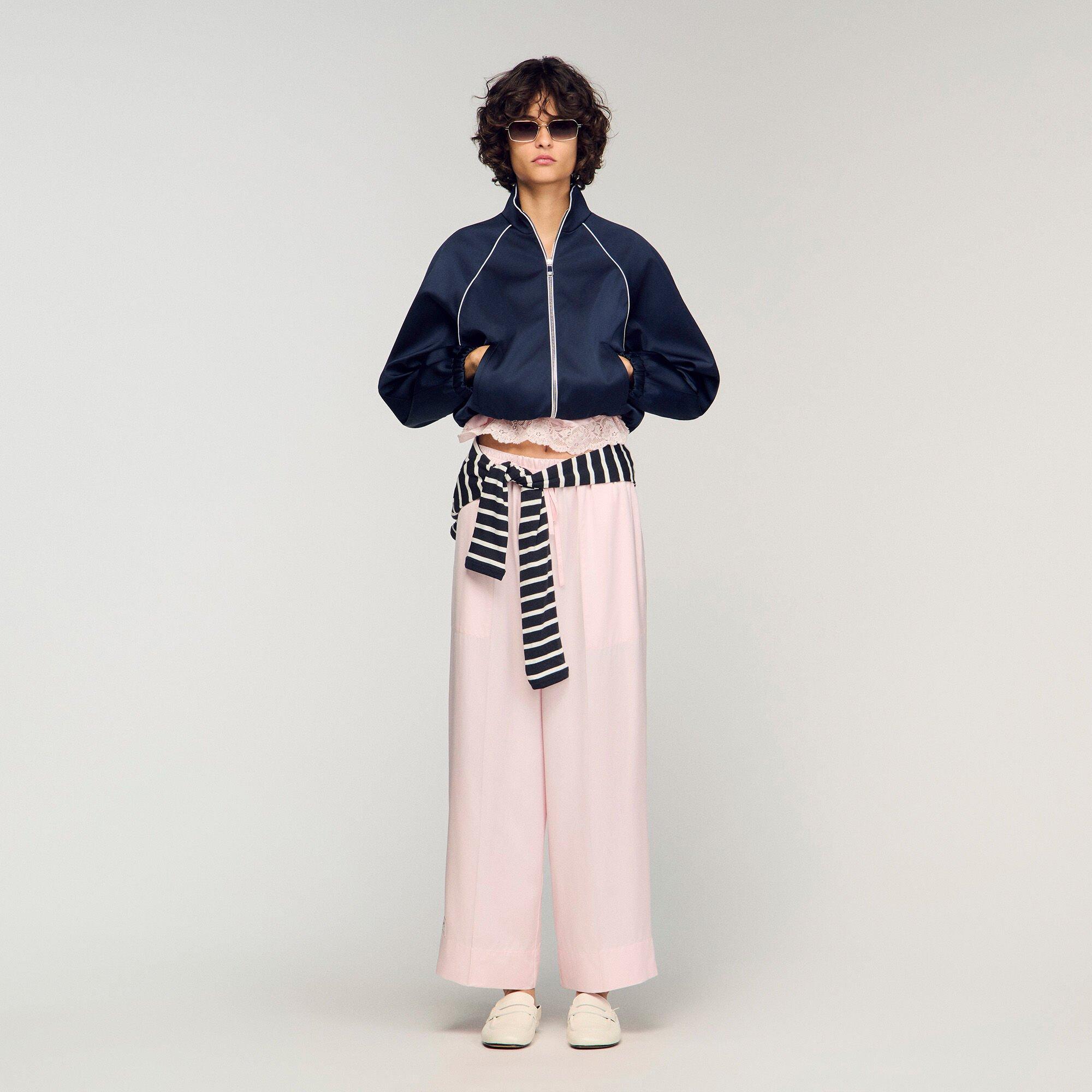 Satin wide-leg trousers by SANDRO PARIS