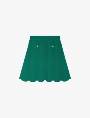 Scalloped-Hem Knitted Mini Skirt by SANDRO PARIS