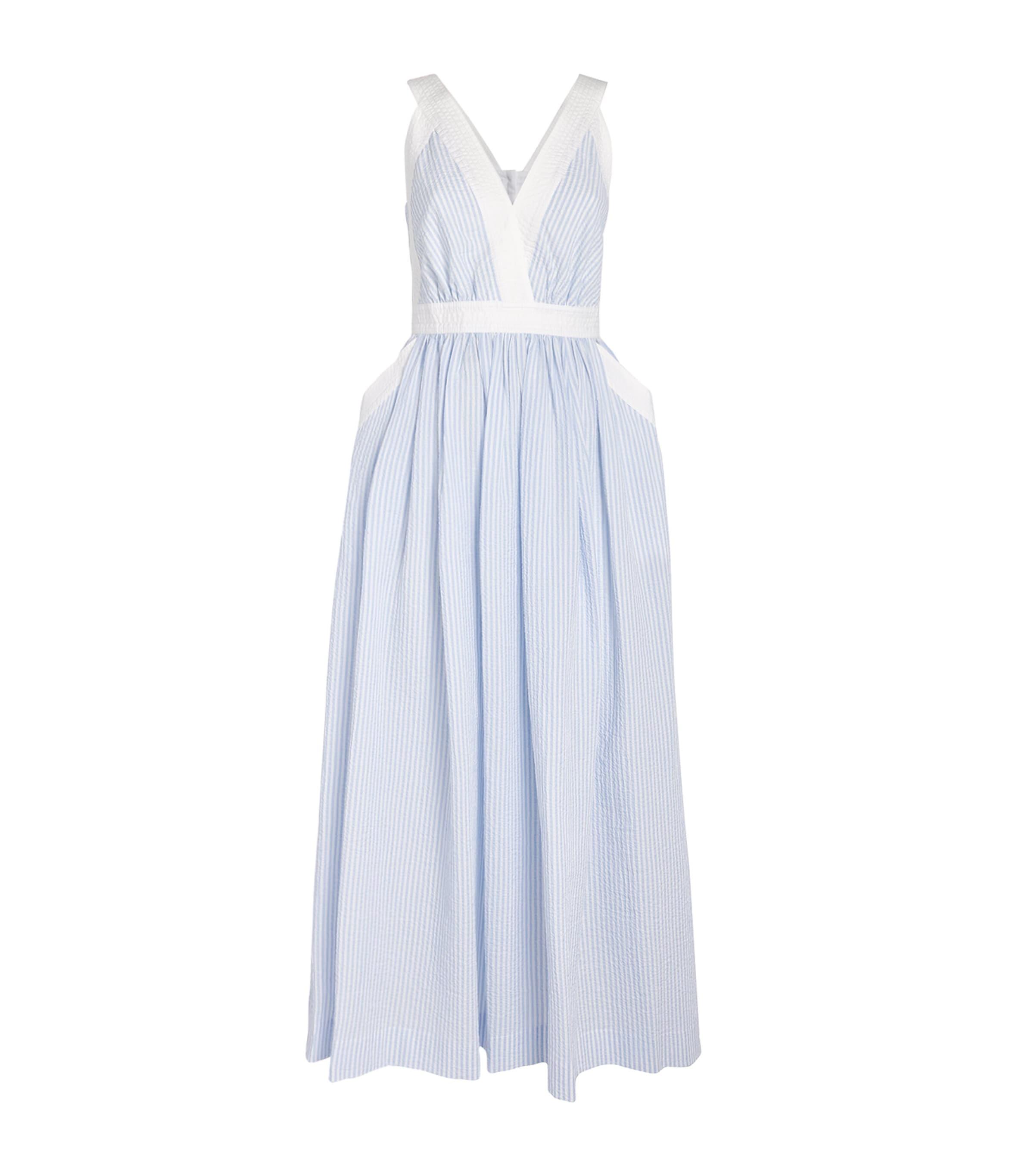 Seersucker Stripe Maxi Dress by SANDRO PARIS