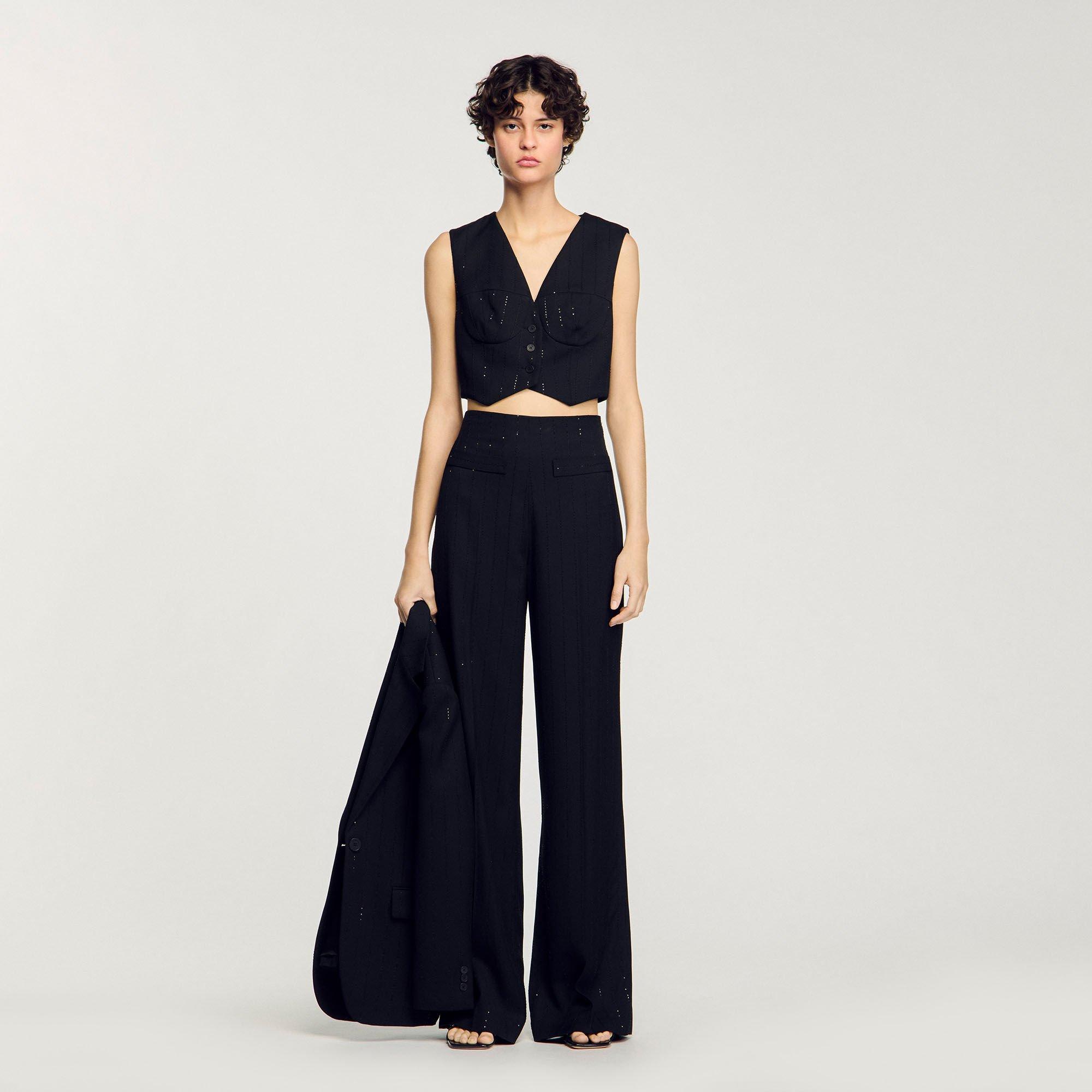 Sequin cropped jacket by SANDRO PARIS