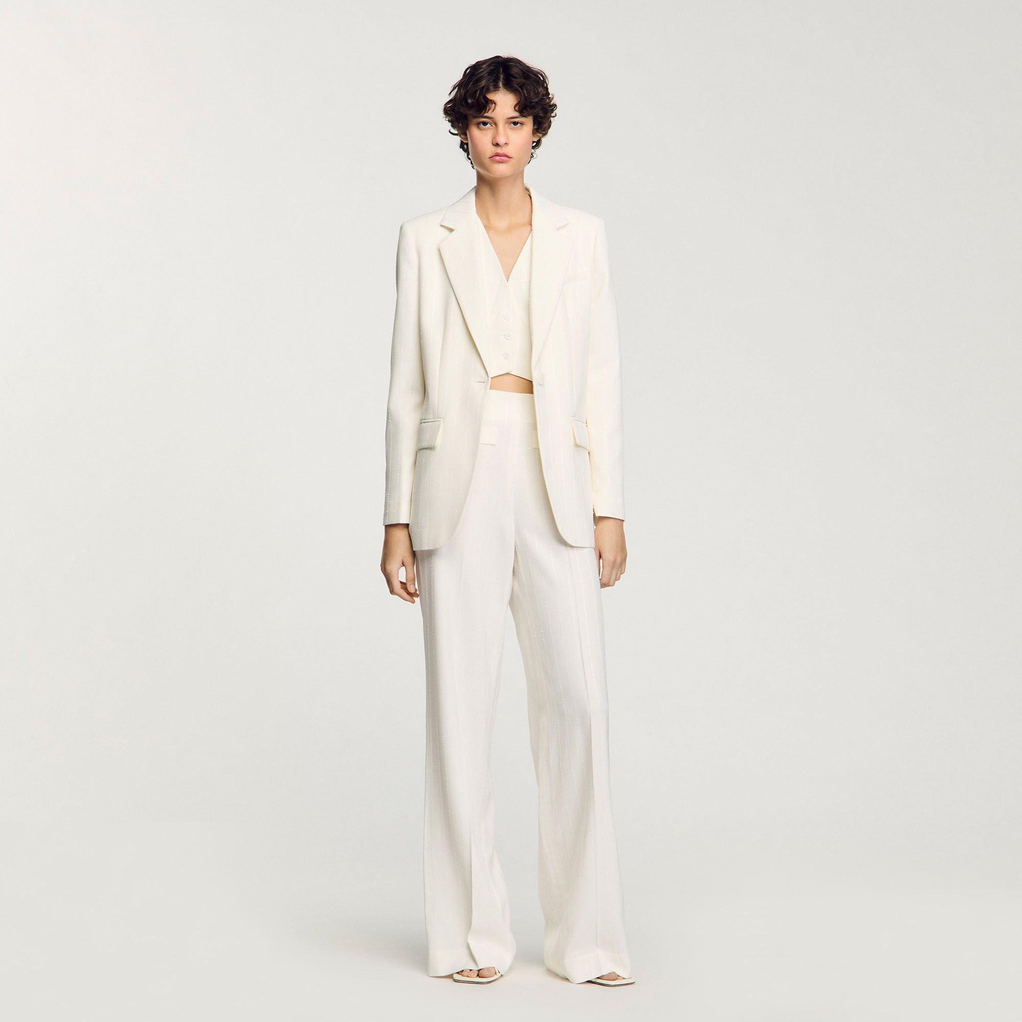Sequin suit trousers by SANDRO PARIS