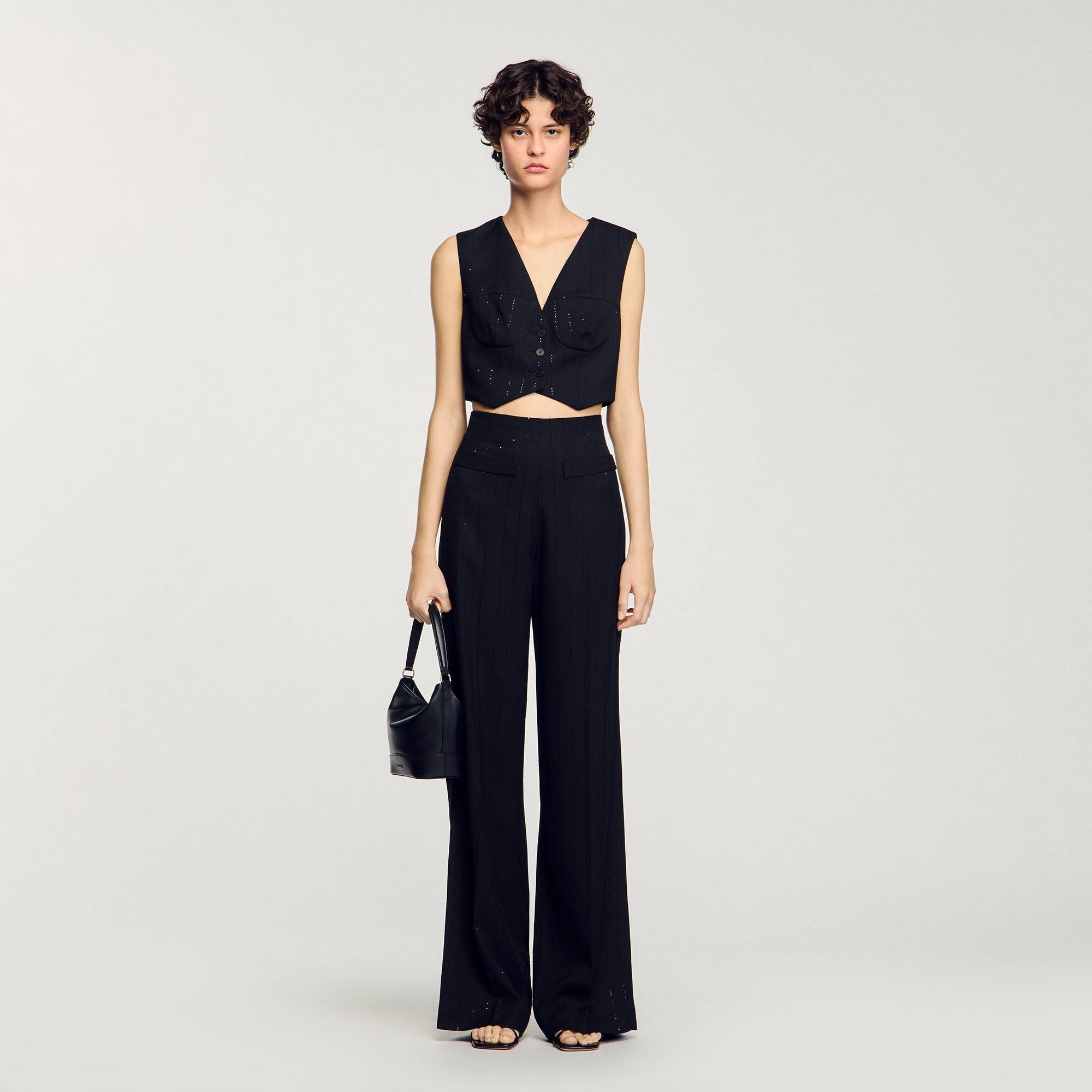 Sequinned suit trousers by SANDRO PARIS