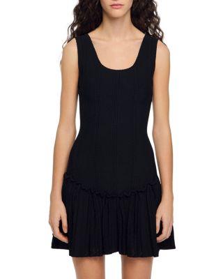 Short Knit Dress with Ruffle by SANDRO PARIS