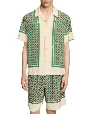 Short Sleeved Patterned Shirt by SANDRO PARIS