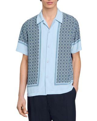 Short Sleeved Patterned Shirt by SANDRO PARIS