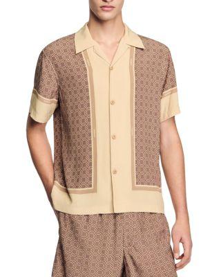 Short Sleeved Patterned Shirt by SANDRO PARIS