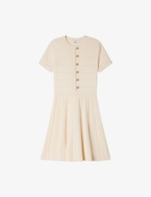 Short-Sleeved Slim-Fit Knitted Mini Dress by SANDRO PARIS