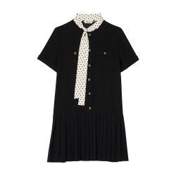 Short dress with polka dot tie by SANDRO PARIS