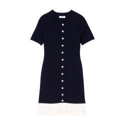 Short knit dress with ruffles by SANDRO PARIS