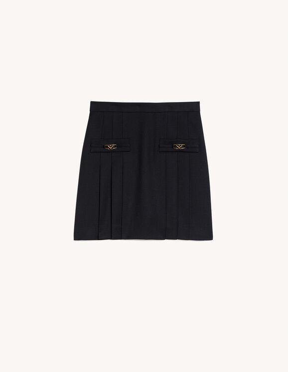 Short skirt with stitched pleats by SANDRO PARIS