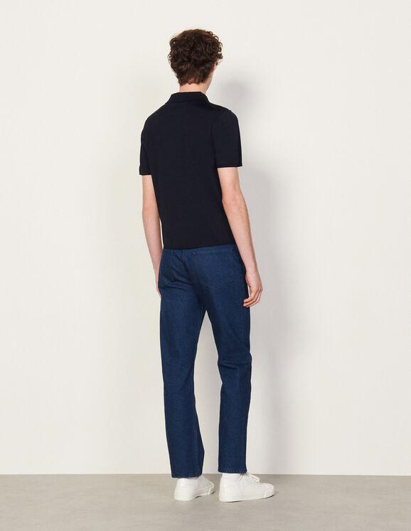 Short-sleeve knitted polo shirt by SANDRO PARIS