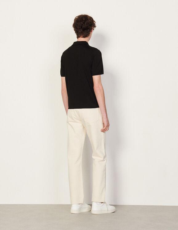 Short-sleeve knitted polo shirt by SANDRO PARIS