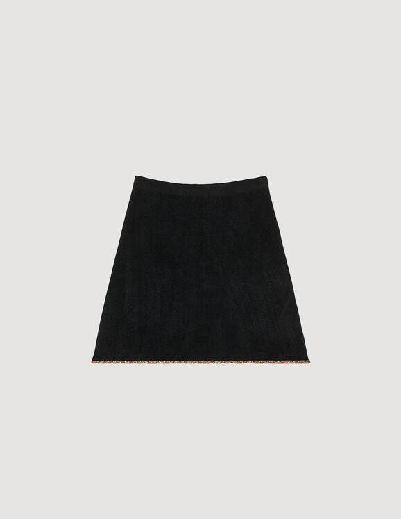 Short velvet knit skirt by SANDRO PARIS