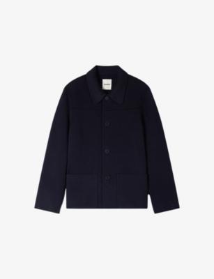 Side-Pocket Wool-Blend Worker Jacket by SANDRO PARIS