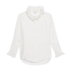 Silk shirt with gathered collar by SANDRO PARIS
