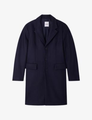 Single-Breasted Notch-Lapel Wool-Blend Coat by SANDRO PARIS