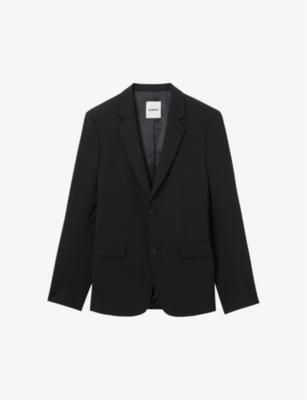 Single-breasted virgin-wool jacket by SANDRO PARIS
