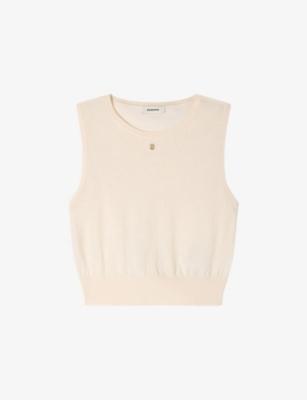 Sleeveless Cropped Knitted Jumper by SANDRO PARIS