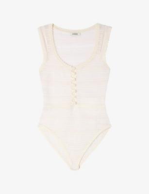 Sleeveless Round-Neck Knitted Bodysuit by SANDRO PARIS