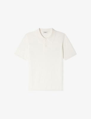 Slightly-Shiny Stretch-Woven Polo-Shirt by SANDRO PARIS