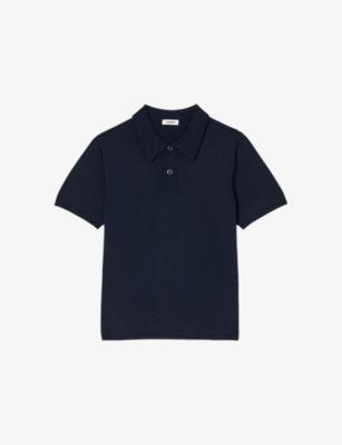 Slightly-Shiny Stretch-Woven Polo-Shirt by SANDRO PARIS