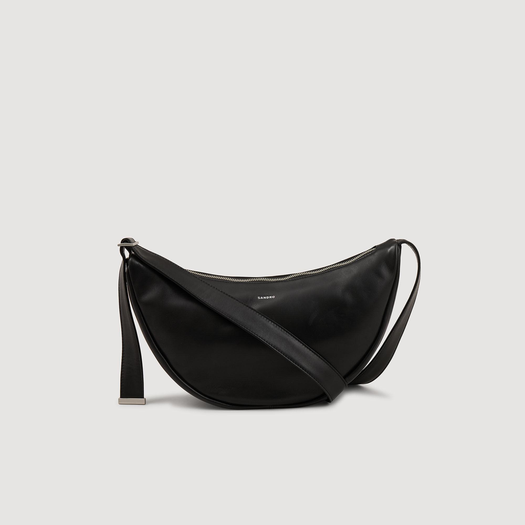 Small leather hobo bag by SANDRO PARIS