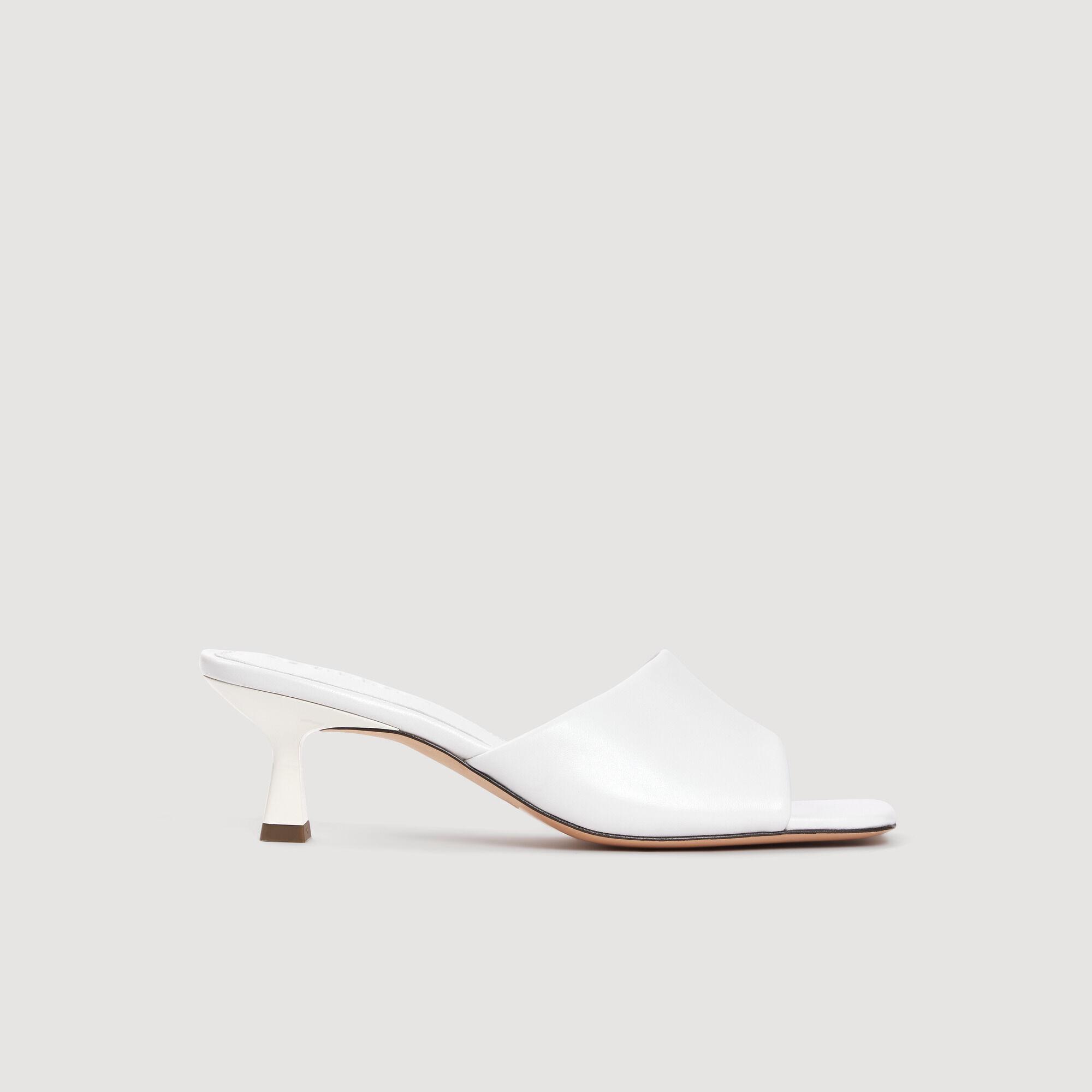Smooth leather heeled mules by SANDRO PARIS