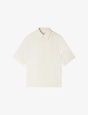 Square-Cross Short-Sleeve Woven Shirt by SANDRO PARIS
