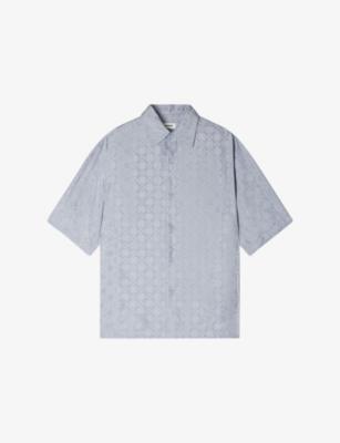 Square-Cross Short-Sleeve Woven Shirt by SANDRO PARIS