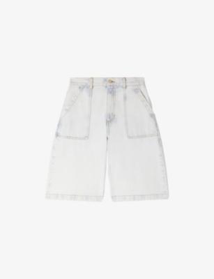 Straight-Leg Faded-Wash Denim Bermuda Shorts by SANDRO PARIS