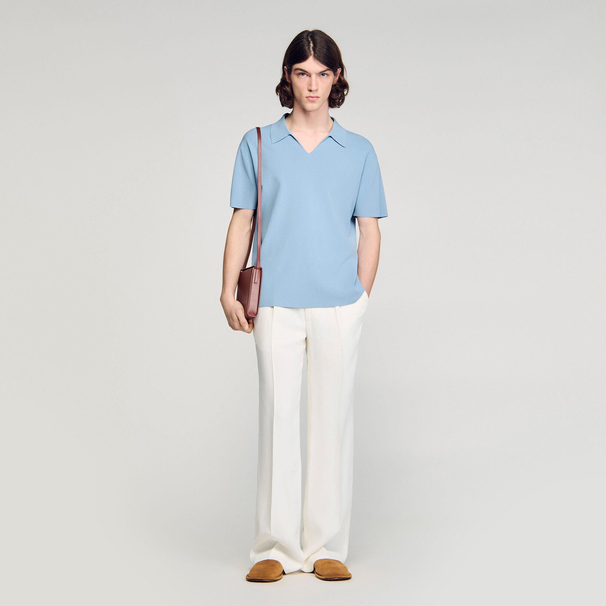 Stretch knit polo shirt by SANDRO PARIS