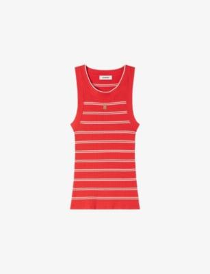 Stripe-Print Knitted Vest Top by SANDRO PARIS