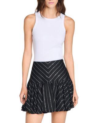 Stripe Sequin Mini Skirt by SANDRO PARIS