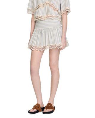 Striped Cotton Skort by SANDRO PARIS