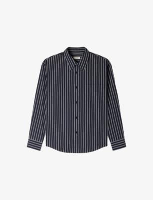 Striped Long-Sleeve Cotton Shirt by SANDRO PARIS