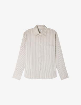 Striped Relaxed-Fit Lyocell Shirt by SANDRO PARIS