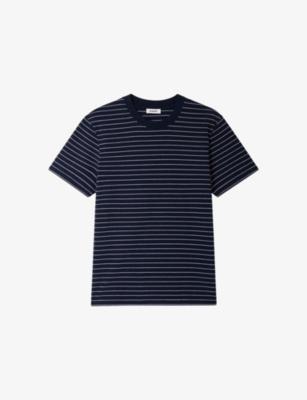 Striped Short-Sleeve Cotton T-Shirt by SANDRO PARIS