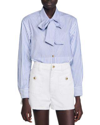 Striped Tie Shirt by SANDRO PARIS