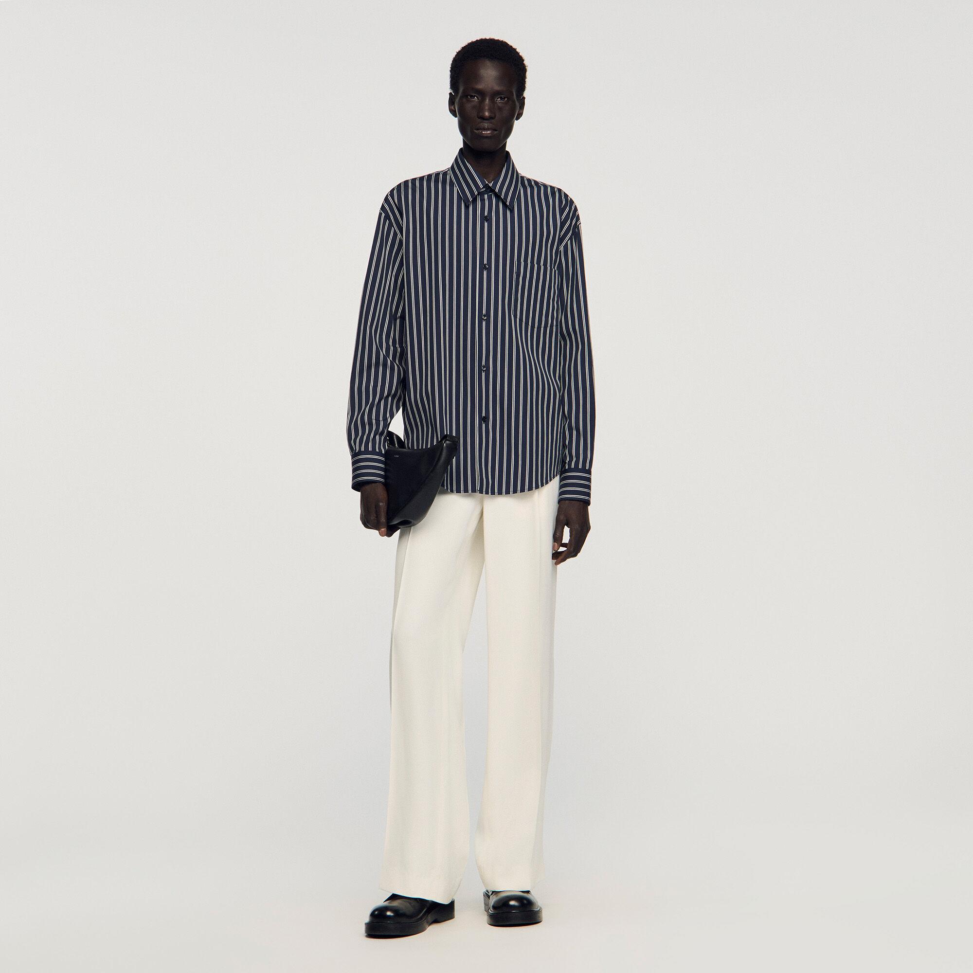 Striped cotton shirt by SANDRO PARIS