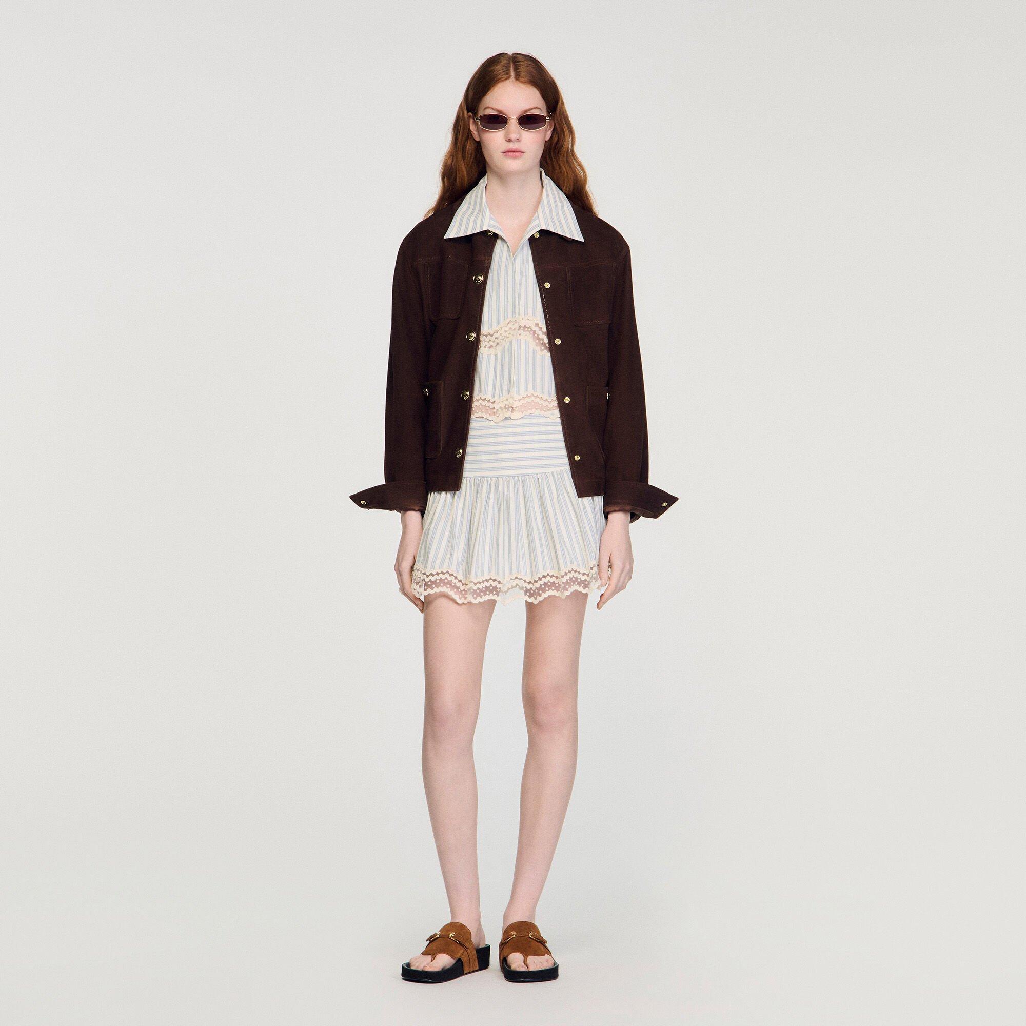 Striped cotton skort by SANDRO PARIS