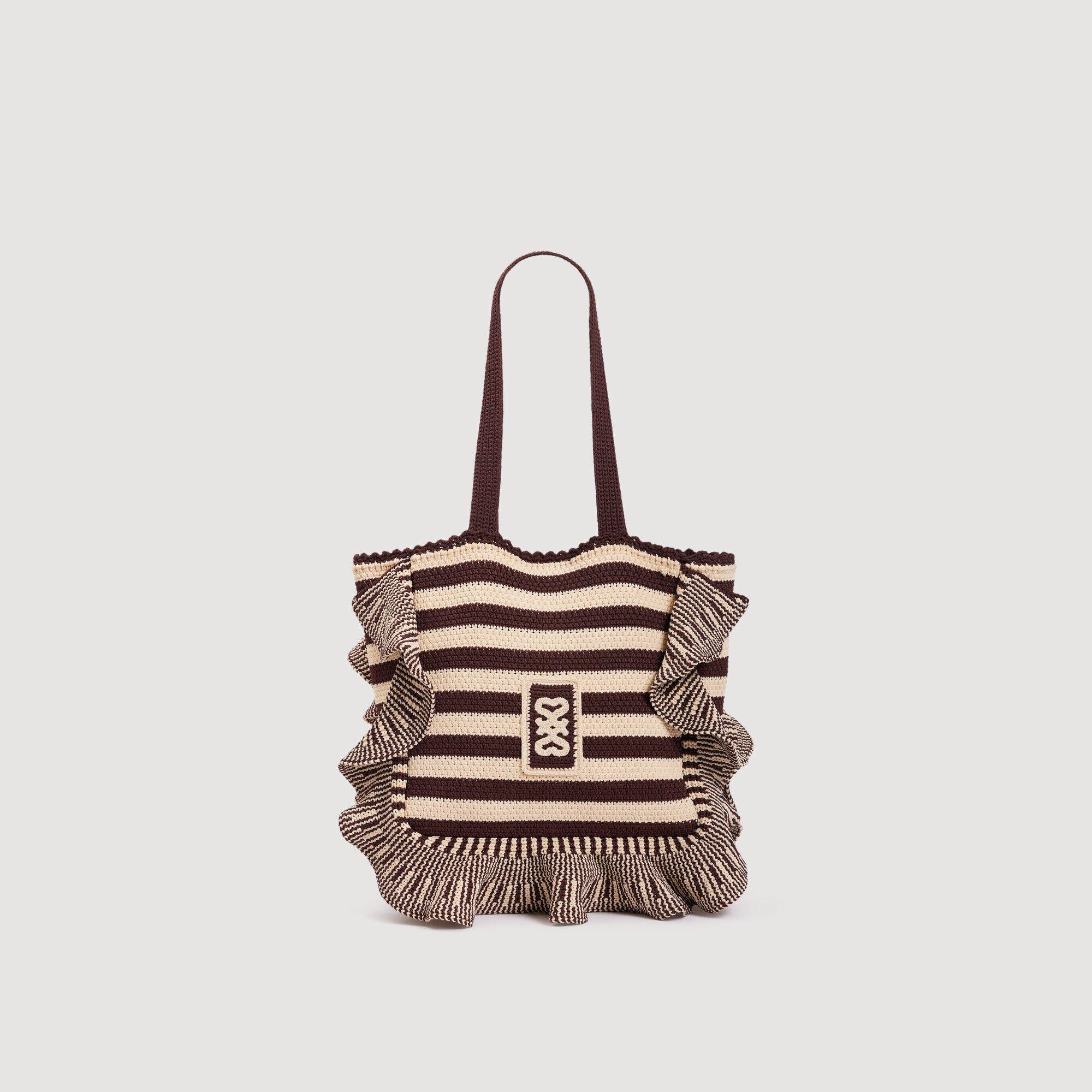 Striped crochet bag by SANDRO PARIS
