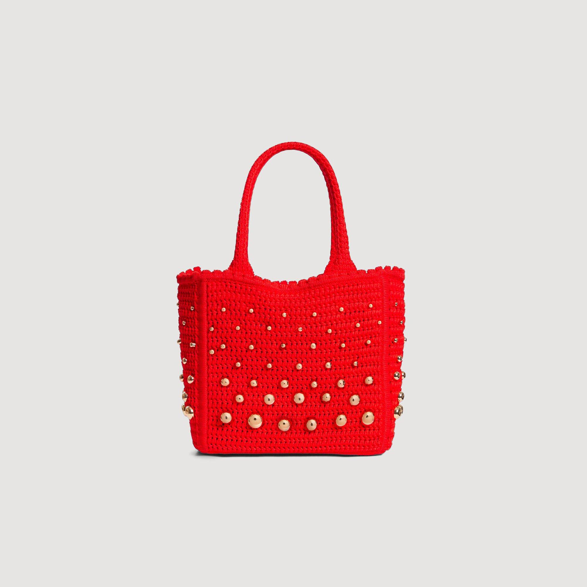 Studded crochet bag by SANDRO PARIS