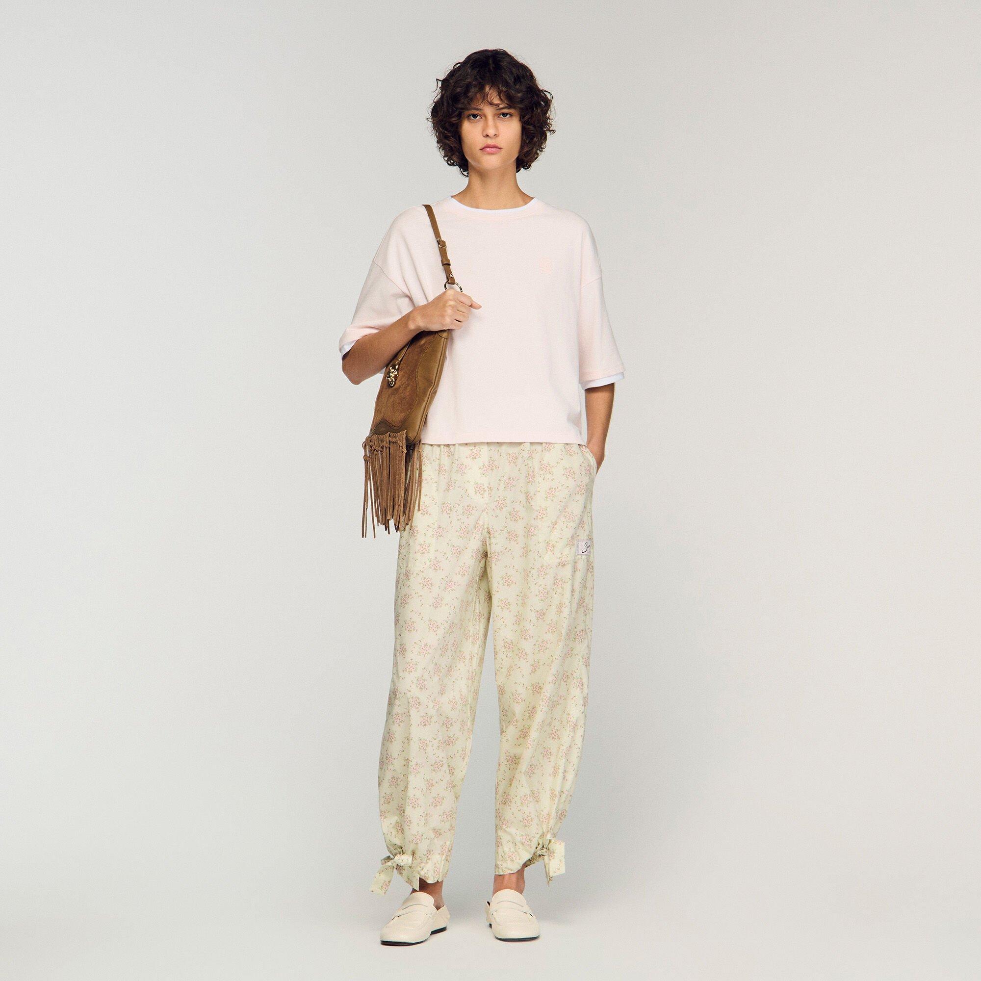 T-shirt with contrasting trim by SANDRO PARIS