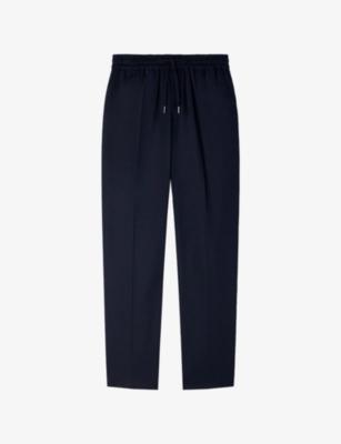 Tapered drawstring-waist stretch-cotton blend trousers by SANDRO PARIS