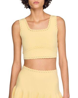 Telina Knit Crop Top by SANDRO PARIS