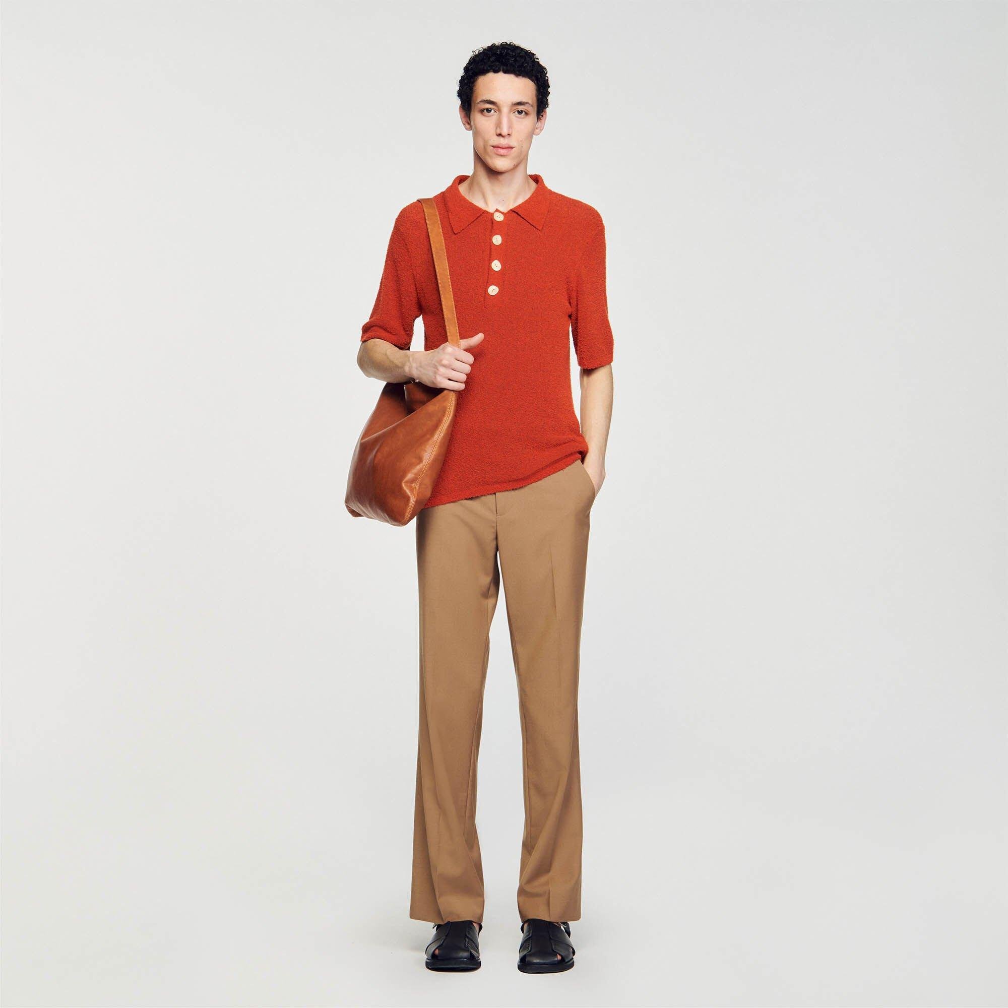 Terry knit polo shirt by SANDRO PARIS