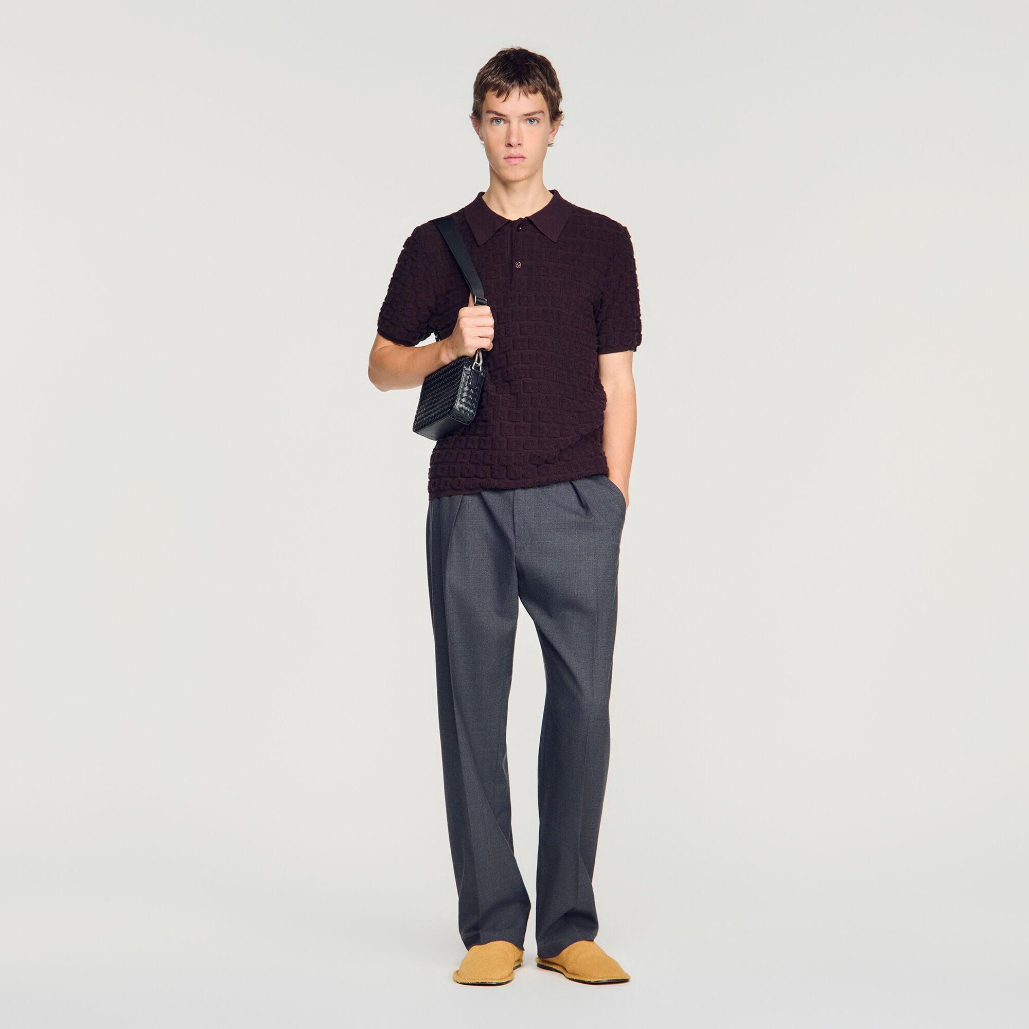 Terry knit polo shirt by SANDRO PARIS
